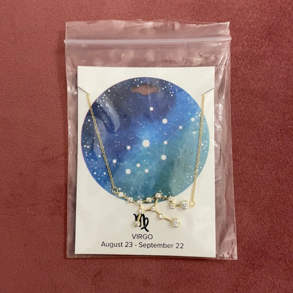 Virgo When Stars Align Constellation Astrology GOLD Necklace ♍… - Picture 3 of 9